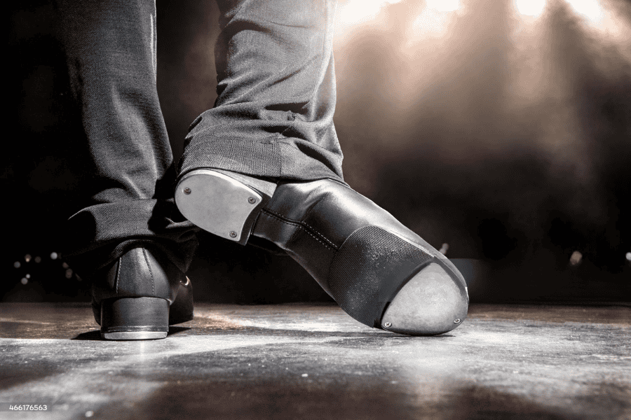 Professional leather ballroom dance shoe.